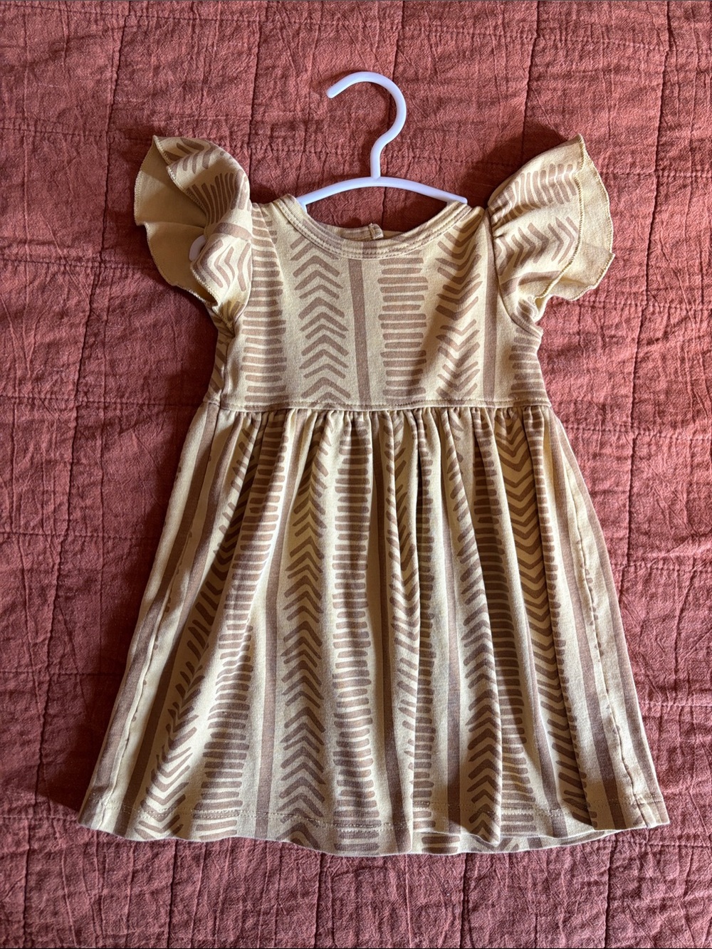 Girls' Yellow Kate Quinn Flutter-Sleeve Dress